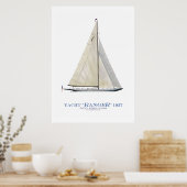 Poster amérique tasse yacht "ranger", tony fernandes (Cuisine)