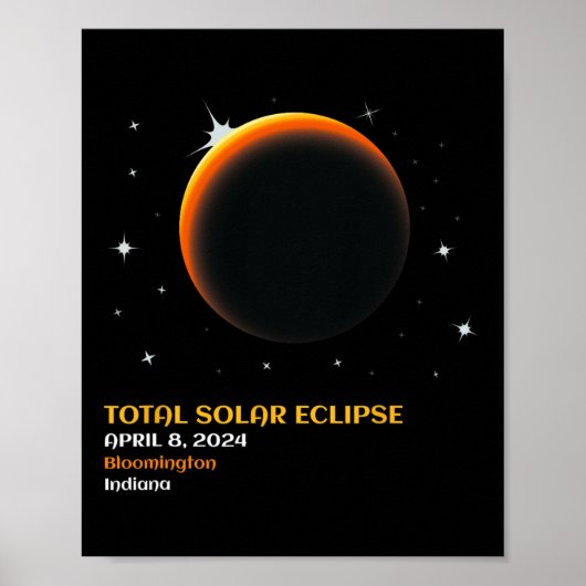 Poster Amérique Totalité 04 08 24 Total Éclipse Solaire 2 (Devant)