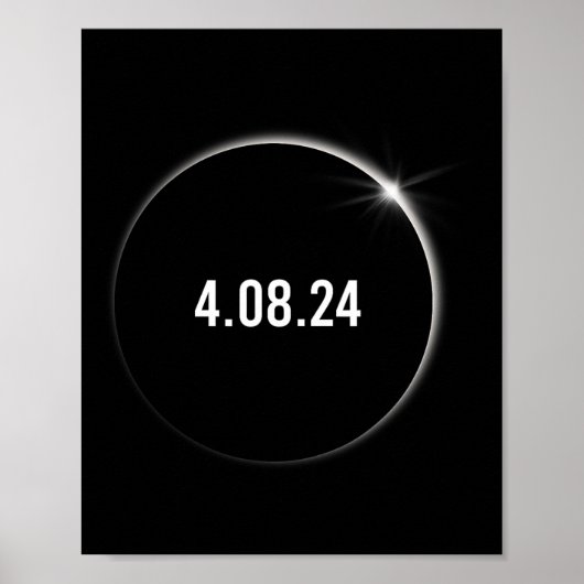 Poster Amérique Totalité 04.08.24 Total Éclipse Solaire 2 (Devant)