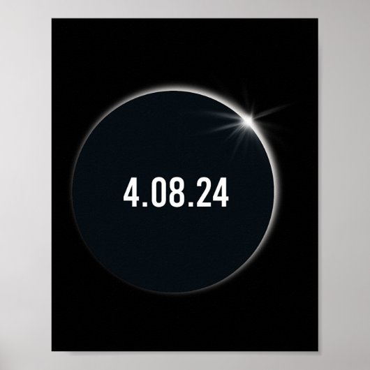 Poster Amérique Totalité 04 08 24 Total Éclipse Solaire 2 (Devant)