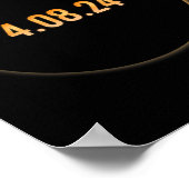 Poster Amérique Totalité 04 08 24 Total Éclipse Solaire 2 (Coin)