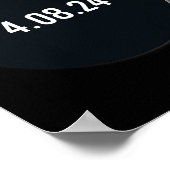 Poster Amérique Totalité 04 08 24 Total Éclipse Solaire 2 (Coin)