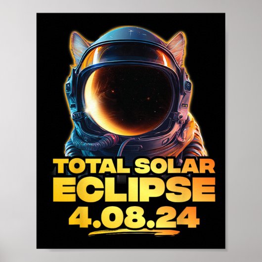 Poster Amérique Totalité 4.08.24 Total Éclipse Solaire Ch (Devant)