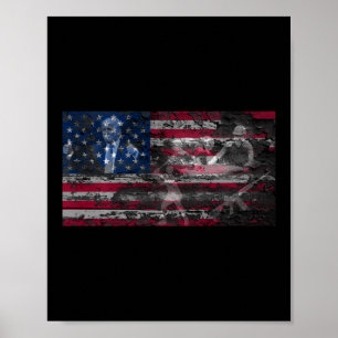 Poster Amérique Trump 2a Armes Dieu Pays Bible Croix