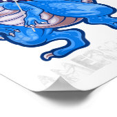 Poster Amerisaurus T Rex USA Drapeau Enfants Drôle 4 juil (Coin)