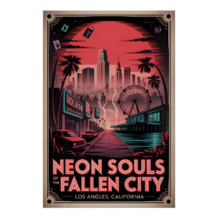 Poster Âmes néon des fantômes de Los Angeles