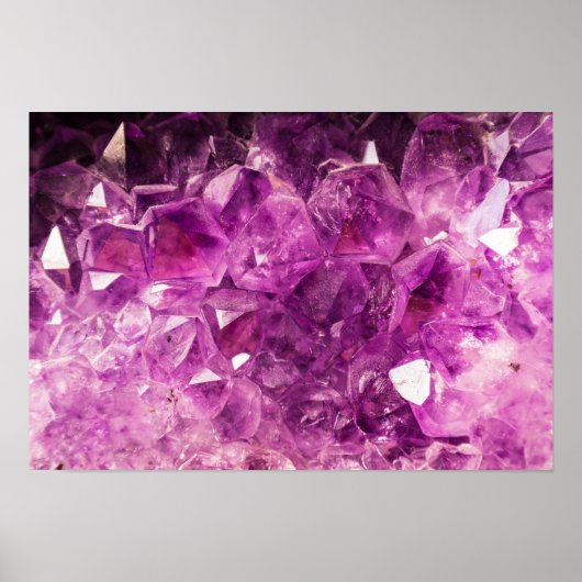 Poster Améthyst Gemstone Image Shiny and Sparkly (Devant)
