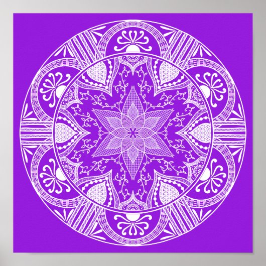 Poster Amethyst Mandala (Devant)