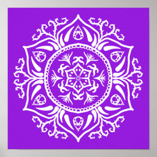Poster Amethyst Mandala