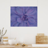 Poster Amethyst Succulent Print | Purple Botanical Art (Cuisine)