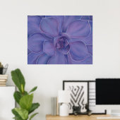 Poster Amethyst Succulent Print | Purple Botanical Art (Bureau à domicile)