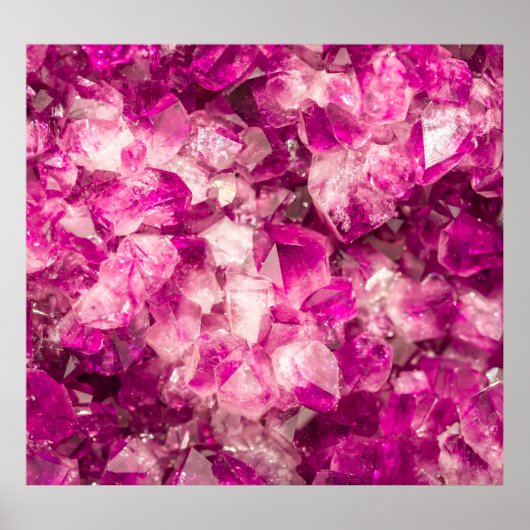 Poster Améthyste Cristal rose Texture sans Seamless. (Devant)