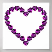 Poster Améthyste Gemstone Coeur pourpre (Devant)