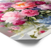 Poster Ameublement de fleurs d'art moderne (Coin)