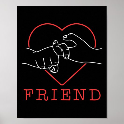 Poster Ami Cute Language Fierté Sourde Sensibilisation (Devant)