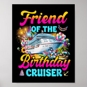 Poster Ami De L'Anniversaire Cruiser Funny Cruise Birthd