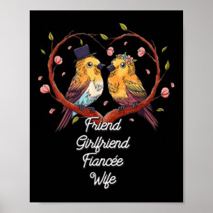 Poster Ami Fille amie Fiancée Femme Mariage de fiance