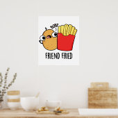 Poster Ami Friend Funny French Fries Pun (Cuisine)