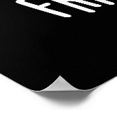 Poster Ami Friend Funny Fries Français Pun Dark BG (Coin)