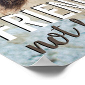 Poster Ami pas de nourriture végétalien arrêter la cruaut (Coin)