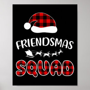 Poster Ami Squad Funny Xmas Famille Lumière Correspondanc
