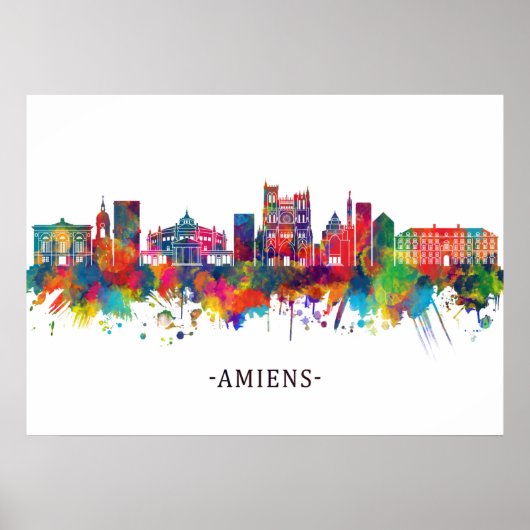 Poster Amiens France Skyline (Devant)