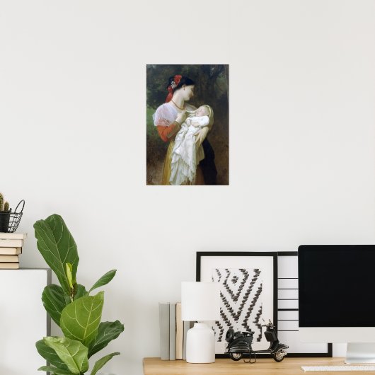 Poster Amiration maternelle par William Adolphe Bouguerea (Bureau à domicile)