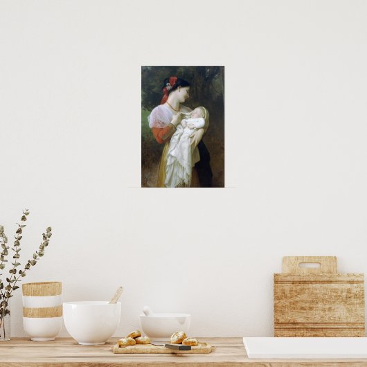 Poster Amiration maternelle par William Adolphe Bouguerea (Cuisine)