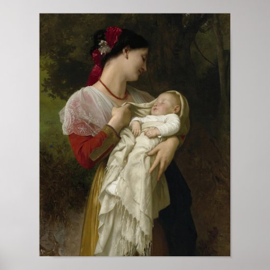 Poster Amiration Maternelle - William-Adolphe Bouguereau (Devant)