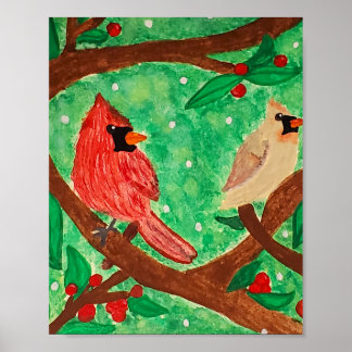 Poster Amis cardinaux 