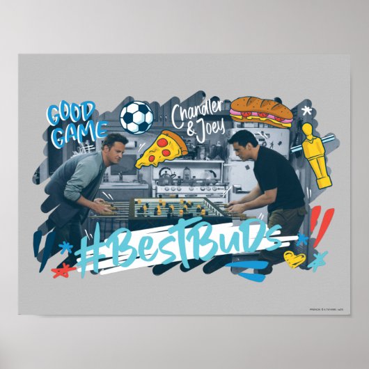 Poster AMIS™ | Chandler & Joey - Best Buds (Devant)