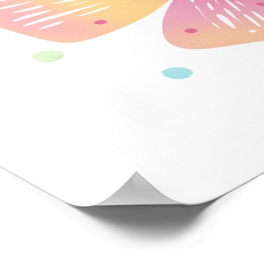 Poster Amis colorés de Flutter (Coin)