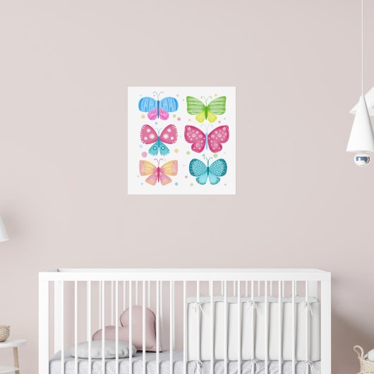Poster Amis colorés de Flutter (Pépinière 2)
