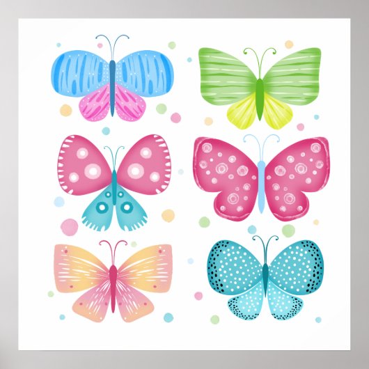 Poster Amis colorés de Flutter (Devant)