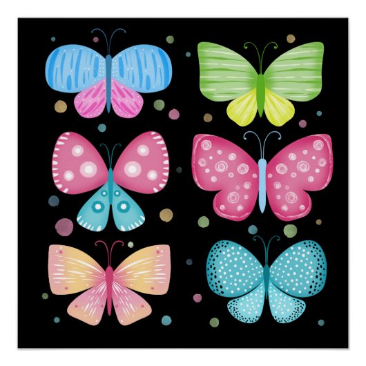 Poster Amis Colorés de Flutter (Devant)