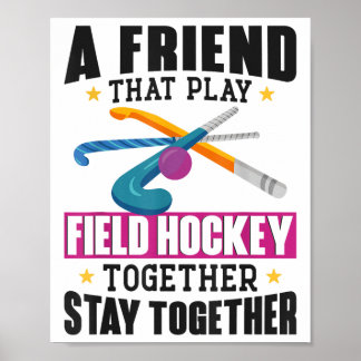 Poster Amis de hockey sur gazon Meilleures amies Copine A