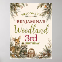 Amis de la forêt de cerfs Hiver Bois 3e anniversai