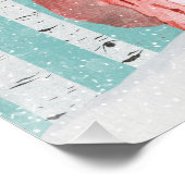 Poster Amis des animaux des forêts d'hiver - Ours (Coin)