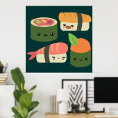 Poster Amis du Sushi (Bureau à domicile)