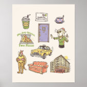 Poster AMIS™ | Graphique d'icônes de dessin (Devant)