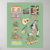 Poster AMIS™ | Graphique d'icônes de dessin (Devant)