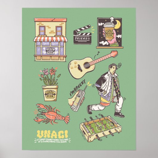 Poster AMIS™ | Graphique d'icônes de dessin (Devant)