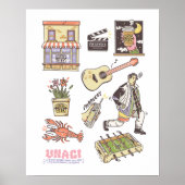 Poster AMIS™ | Graphique d'icônes de dessin (Devant)