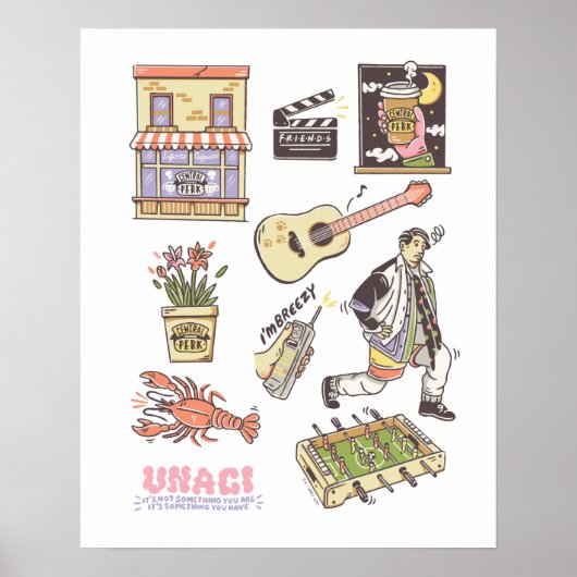 Poster AMIS™ | Graphique d'icônes de dessin (Devant)