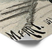 Poster Amis Joyeux Noël Fête Vintage (Coin)