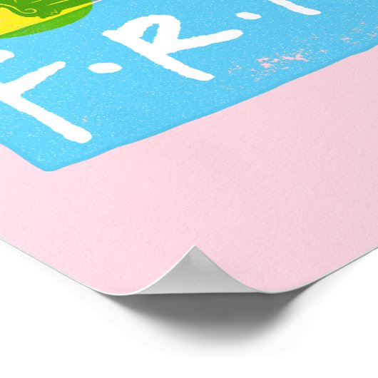 Poster AMIS™ | Logo avec icônes (Coin)