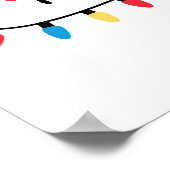 Poster AMIS™ | Logo des lumières de Noël (Coin)