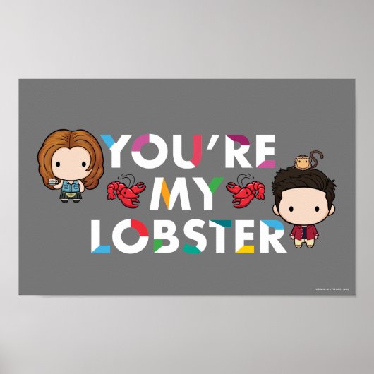 Poster AMIS™ | Ross & Rachel Lobster Chibi (Devant)