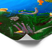 Poster Amis sous-marins | Petite crèche de sirène (Coin)