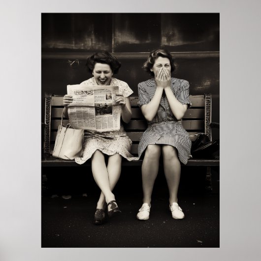 Poster Amis Vintage Riant Ensemble (Devant)